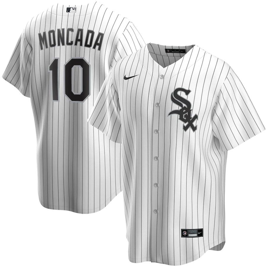 Cheap Youth Chicago White Sox 10 Yoan Moncada Nike White Home Replica Player MLB Jerseys